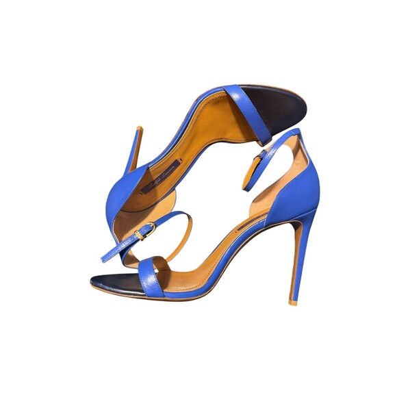 Ralph Lauren Purple Label Sonkia Two-Tone Blue Nappa Leather Stiletto Heels 8.5 - Picture 14 of 16
